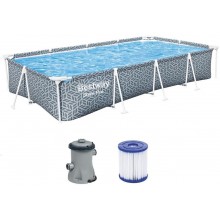 BESTWAY Steel Pro Bazén, 366 x 201 x 66 cm, kartušová filtrace 561FV