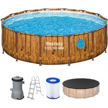 BESTWAY Steel Pro Max Splashview Bazén 427 x 107 cm, kartušová filtrace 561JM
