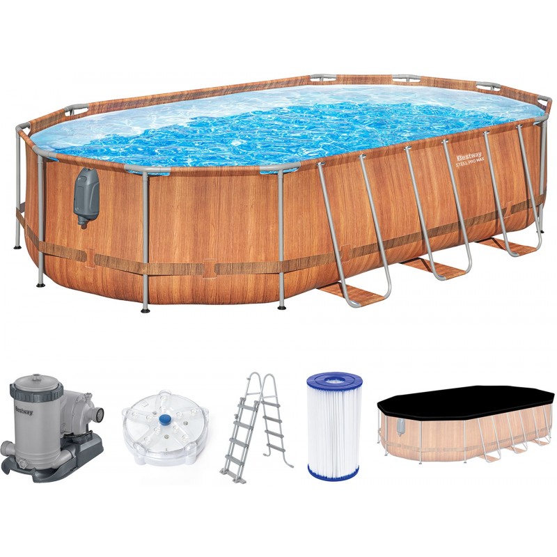 BESTWAY Power Steel Comfort Jet Bazénový set 610 x 366 x 122 cm, kartušová filtrace 56719 BESTWAY Power Steel Comfort Jet Bazénový set 610 x 366 x 122 cm, kartušová filtrace 56719