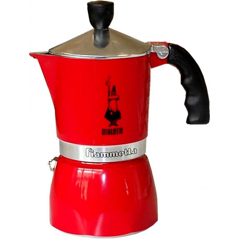 BIALETTI Fiammetta konvička, 3 porce, hliník - tm. červená 2150199314