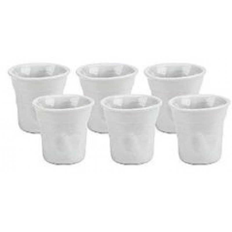 BIALETTI Bicchierini hrnky, zmačkané - bílé 6ks 3010199312