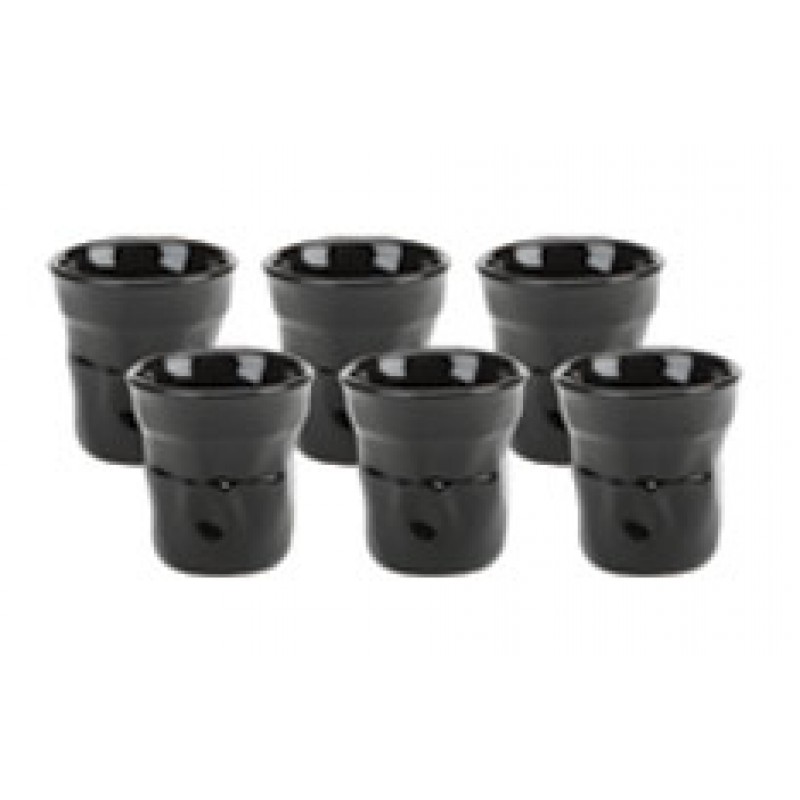 BIALETTI Bicchierini hrnky, zmačkané - černé 3010199311