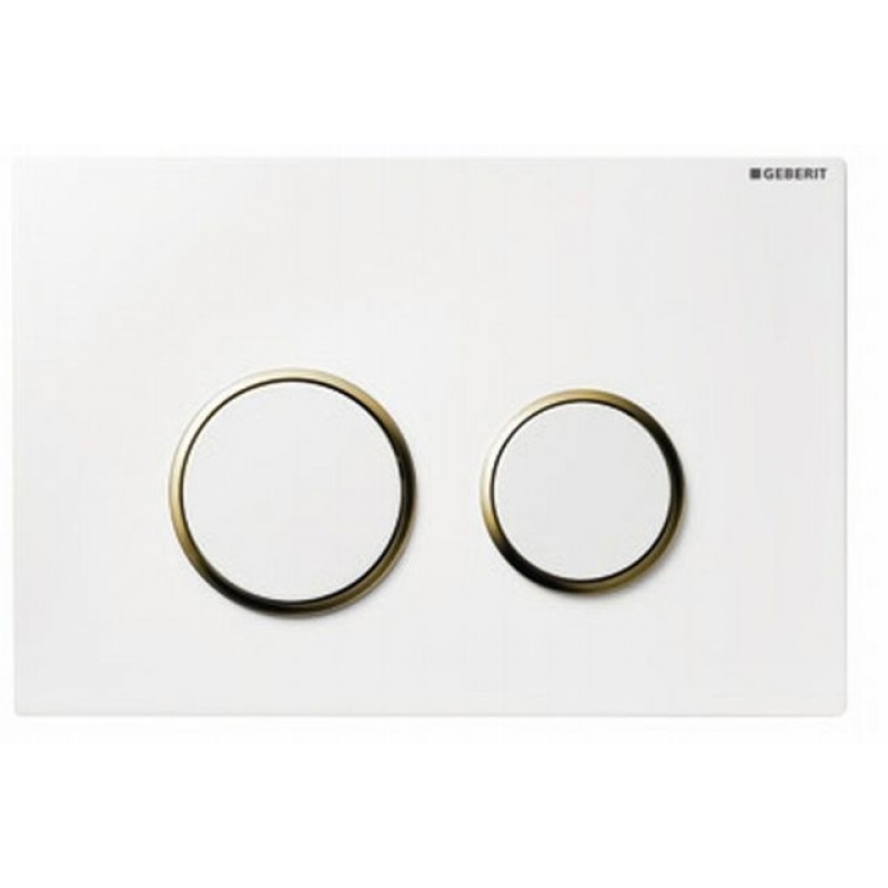 GEBERIT - ovládací tlačítko SIGMA 20, plast, bílá/pozlacená 115.778.KK.1