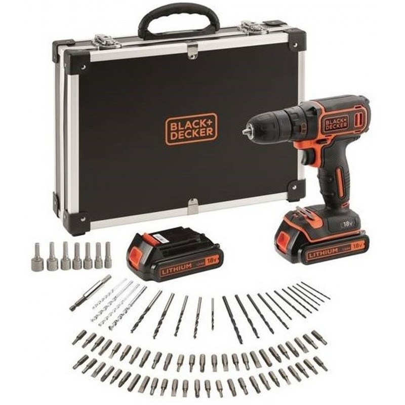 Black & Decker BDCDC18BAFC Aku vrtačka (30Nm/18V/2x1,5Ah) s příslušenstvím Black & Decker BDCDC18BAFC Aku vrtačka (30Nm/18V/2x1,5Ah) s příslušenstvím
