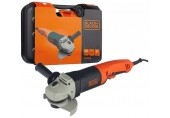 Black & Decker KG1202K Úhlová bruska (1200W/125mm) NVR vypínač, pozvolný rozběh, kufr