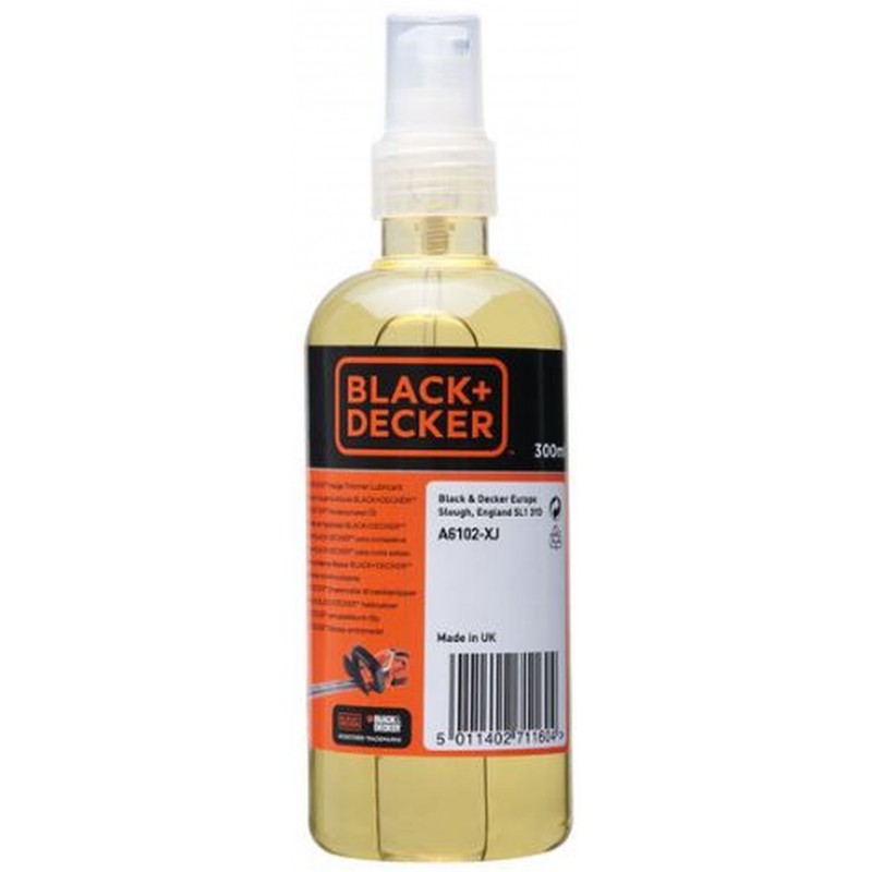 Black & Decker A6102 Mazací olej pro nůžky na živé ploty 300ml, sprej
