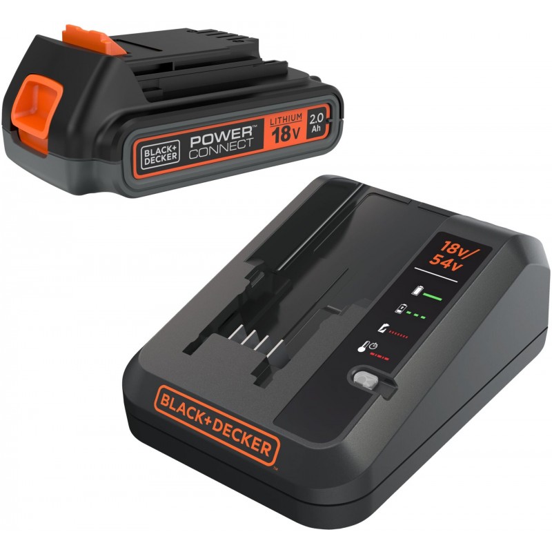 Black & Decker BDC2A20 Sada akumulátor Li-Ion (18V/1x2,0Ah) + nabíječka 2A Black & Decker BDC2A20 Sada akumulátor Li-Ion (18V/1x2,0Ah) + nabíječka 2A