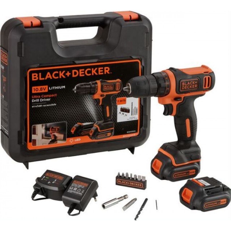 Black & Decker BDCDD12KB Aku vrtačka (26Nm/10,8V/2x1,5Ah), kufr