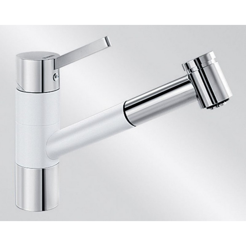 BLANCO Tivo - S dřezová baterie Silgranit, beztlaková, bílá/chrom 518428 BLANCO Tivo - S dřezová baterie Silgranit, beztlaková, bílá/chrom 518428