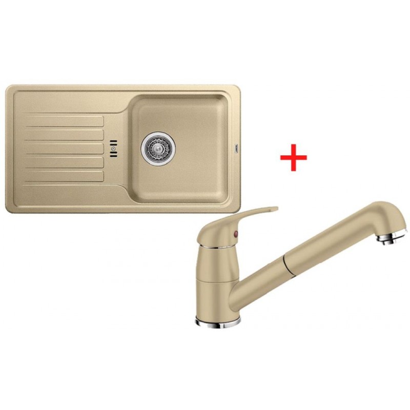 BLANCO SET dřez FAVOS mini Silgranit + dřezová baterie DARAS-S jasmín BLANCO SET dřez FAVOS mini Silgranit + dřezová baterie DARAS-S jasmín