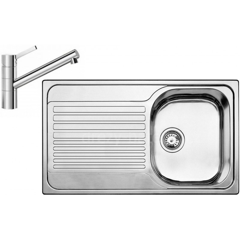 BLANCO set TIPO 45 S nerez přírodní lesk 860 x 500 mm 511942 + TIVO baterie chrom 517599 BLANCO set TIPO 45 S nerez přírodní lesk 860 x 500 mm 511942 + TIVO baterie chrom 517599