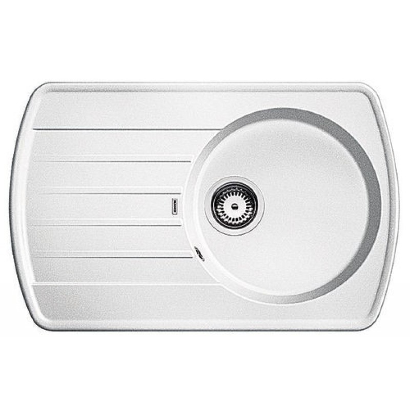 BLANCO Rondoval 45 S dřez s excentrem, včetně sifonu, bílá 515784