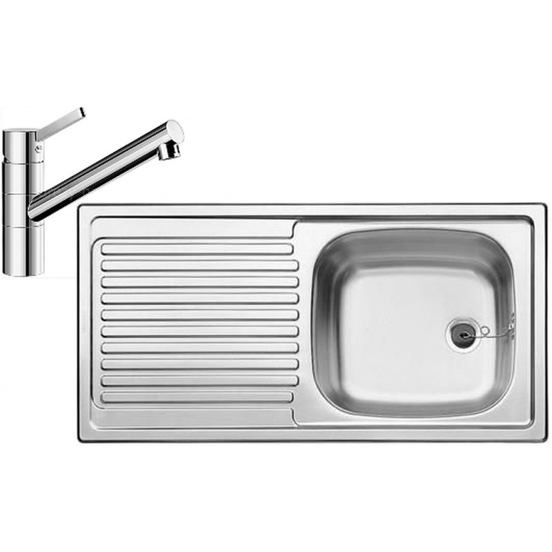 BLANCO set TOP EES přírodní nerez 860 x 435 mm + TIVO baterie chrom BLANCO set TOP EES přírodní nerez 860 x 435 mm + TIVO baterie chrom