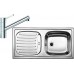 BLANCO set FLEX přírodní nerez 860 x 435 mm + TIVO baterie chrom