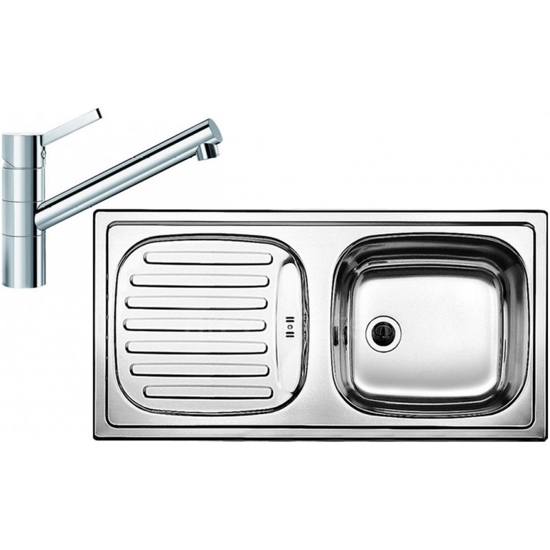 BLANCO set FLEX přírodní nerez 860 x 435 mm + TIVO baterie chrom BLANCO set FLEX přírodní nerez 860 x 435 mm + TIVO baterie chrom