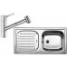 BLANCO set FLEX přírodní nerez 860 x 435 mm + TIVO-S baterie chrom