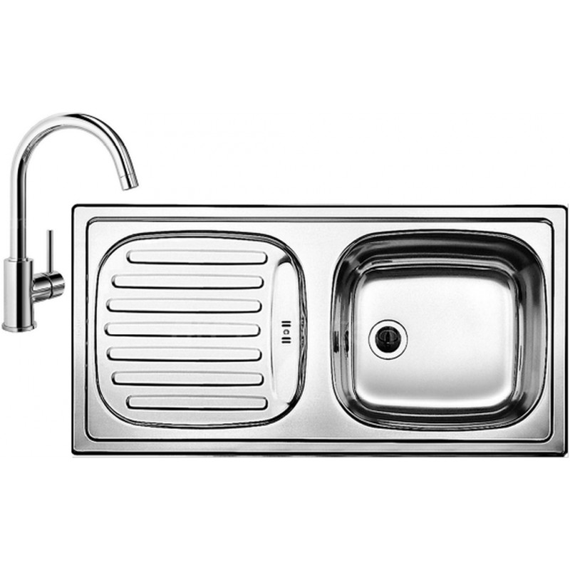 BLANCO set FLEX přírodní nerez 860 x 435 mm + MIDA baterie chrom BLANCO set FLEX přírodní nerez 860 x 435 mm + MIDA baterie chrom