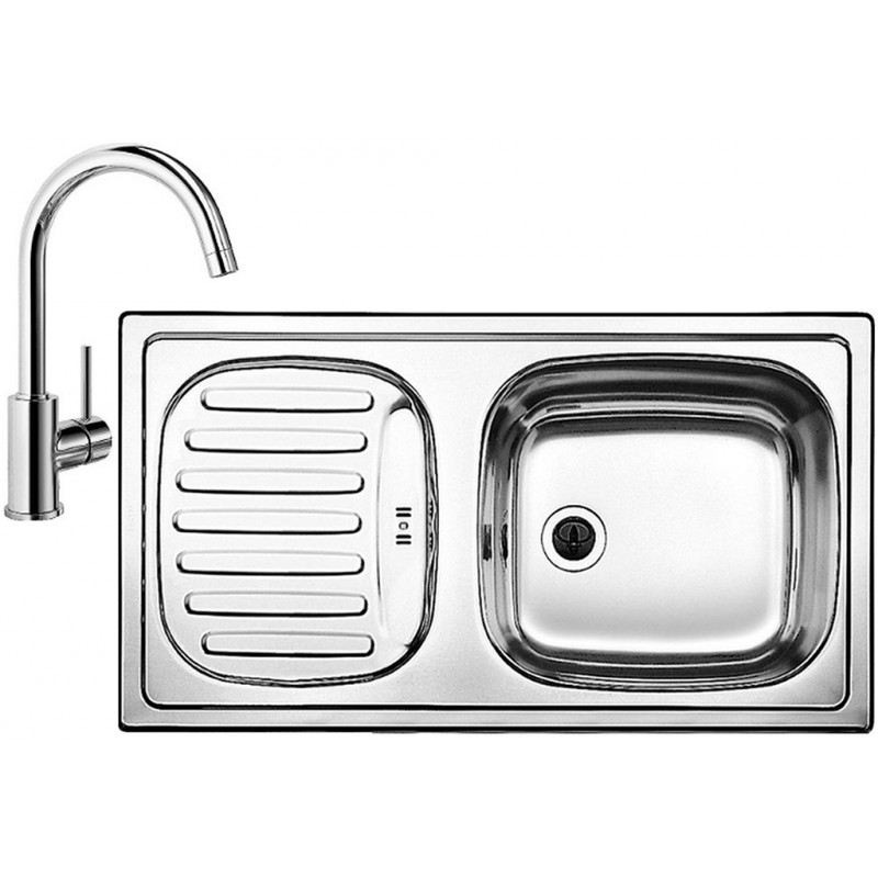 BLANCO set FLEX Mini nerez přírodní lesk 780 x 435 mm + MIDA baterie chrom BLANCO set FLEX Mini nerez přírodní lesk 780 x 435 mm + MIDA baterie chrom