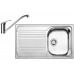 BLANCO set TIPO 45 S Compact přírodní nerez 780 x 500 mm + DARAS baterie chrom