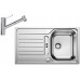BLANCO set LANTOS 45 S nerez kartáčovaný s excentrem 860 x 500 mm 514008 + TIVO-S baterie chrom 517648