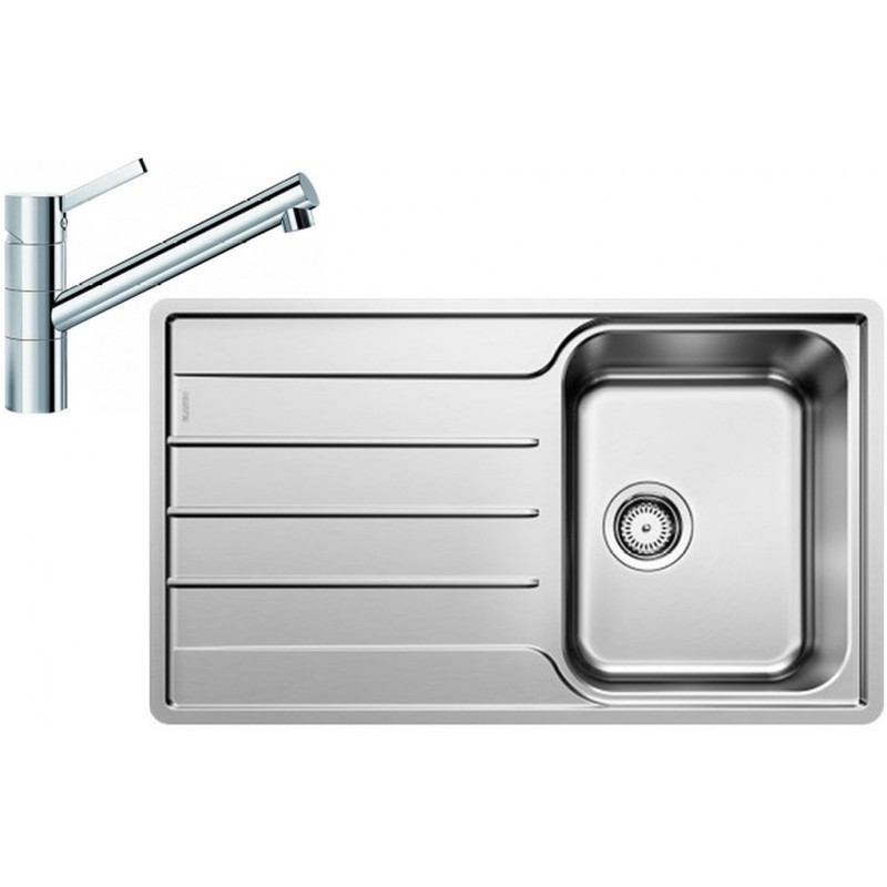 BLANCO set LEMIS 45 S-IF nerez kartáčovaný 860 x 500 mm 523030 + TIVO baterie chrom 517599