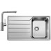 BLANCO set LEMIS 45 S-IF nerez kartáčovaný 860 x 500 mm 523030 + LANORA-S baterie chrom 523123