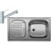 BLANCO set FLEX mini profilovaný nerez 780 x 435 mm 512032 + TIVO baterie chrom 517599