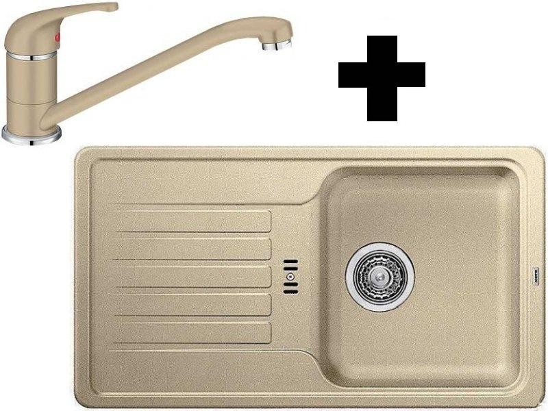 BLANCO SET dřez FAVOS mini Silagranit + dřezová baterie DARAS béžová champagne