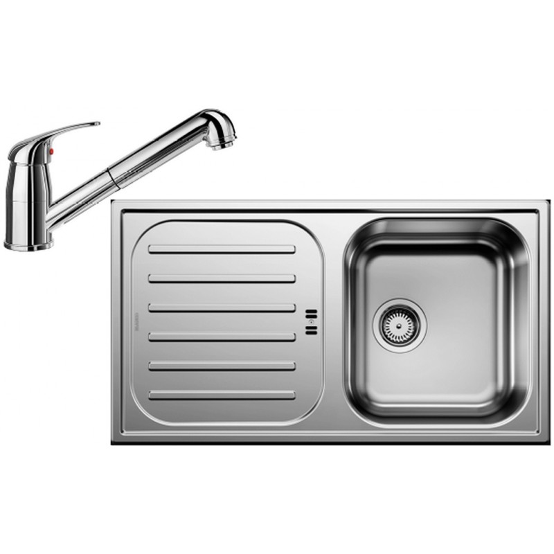 BLANCO set FLEX Pro 45 S nerez přírodní lesk 860 x 480 mm + DARAS-S baterie chrom