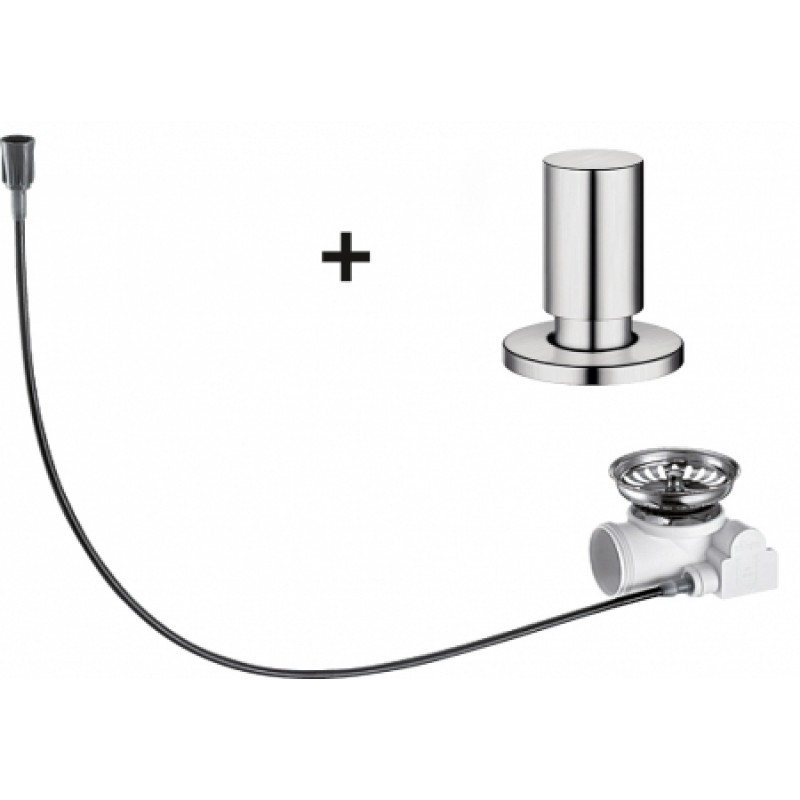 BLANCO excentr s kulatým knoflíkem, matná nerez 517546