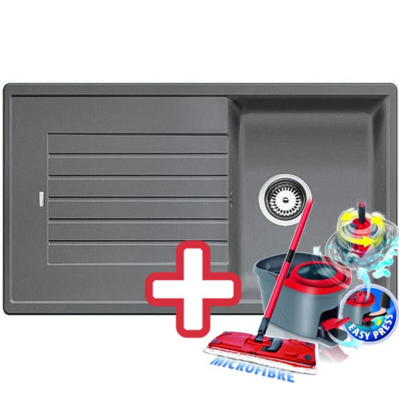 BLANCO Zia 45 SL dřez Silgranit aluminium 516739 + ZDARMA VILEDA MOP Easy Wring
