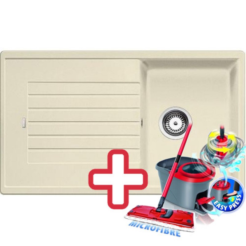 BLANCO Zia 45 SL dřez Silgranit jasmín 516741 + ZDARMA VILEDA MOP Easy Wring BLANCO Zia 45 SL dřez Silgranit jasmín 516741 + ZDARMA VILEDA MOP Easy Wring