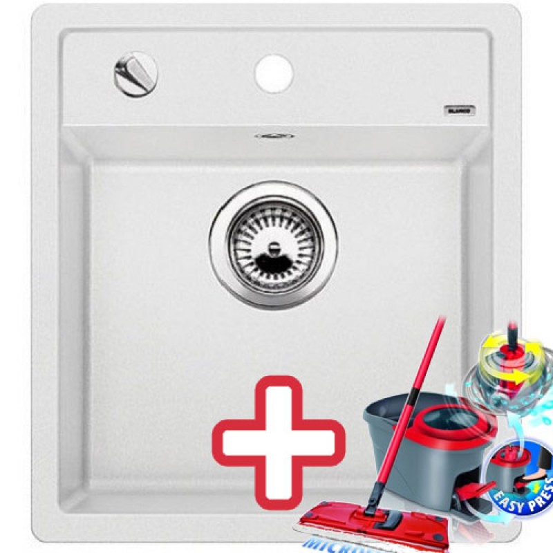 BLANCO Dalago 45 Silgranit dřez bílá, 517160 + ZDARMA VILEDA MOP Easy Wring