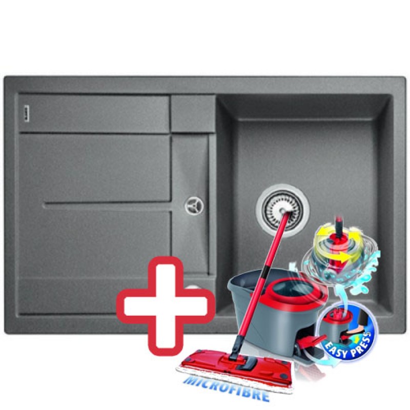 BLANCO Metra 45 S Compact dřez Silgranit aluminium 519563 + ZDARMA VILEDA MOP Easy Wring