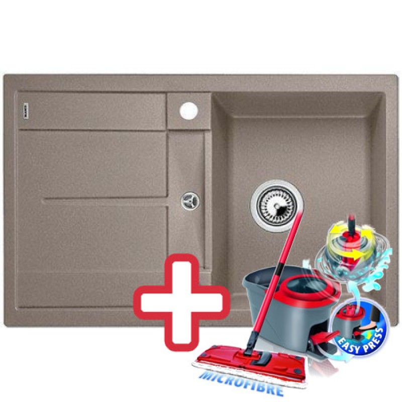 BLANCO Metra 45 S Compact dřez Silgranit tartufo 519569 + ZDARMA VILEDA MOP Easy Wring BLANCO Metra 45 S Compact dřez Silgranit tartufo 519569 + ZDARMA VILEDA MOP Easy Wring