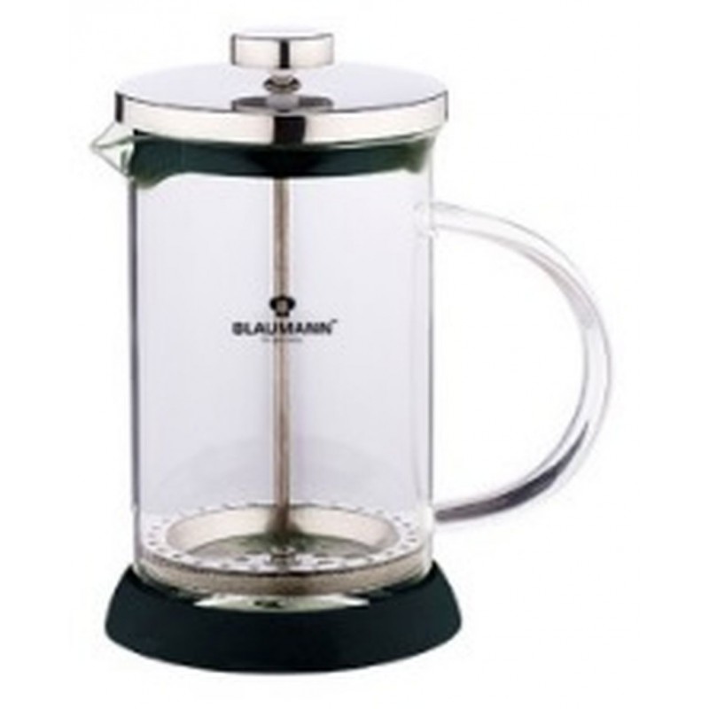 BLAUMANN French Press Konvička na čaj a kávu 350 ml, černá BL-1441