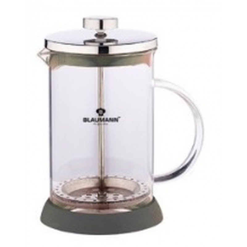 BLAUMANN French Press Konvička na čaj a kávu 350 ml, šedá BL-1441