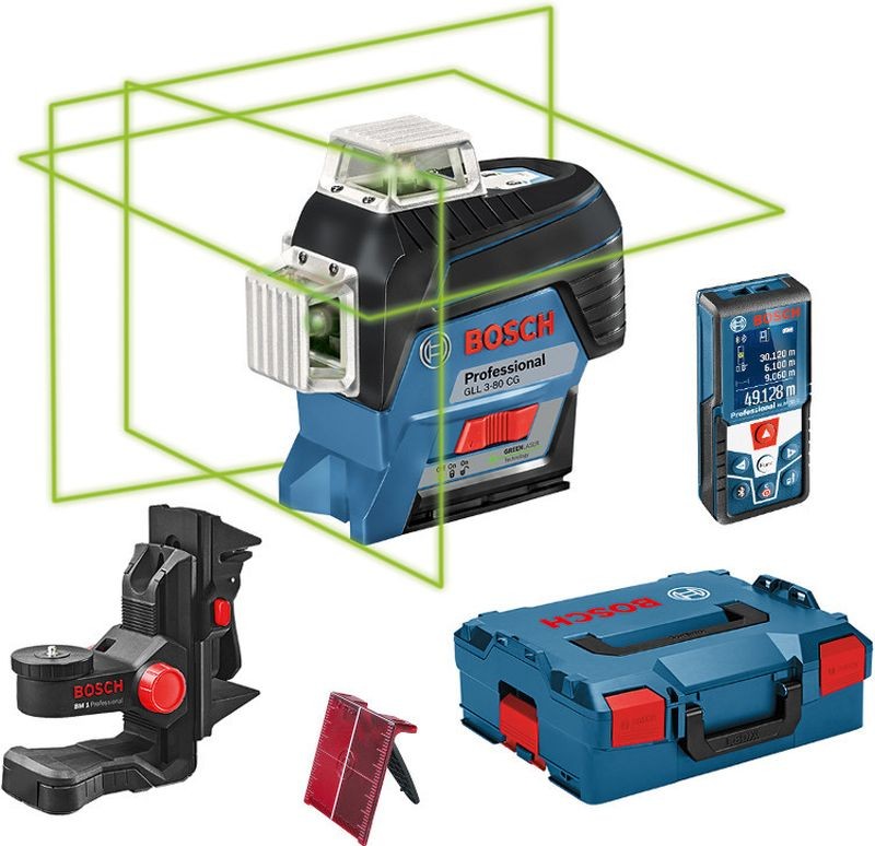 BOSCH GLL 3-80 CG Professional Křížový laser + GLM 50 C laserový měřič 0601063T04 BOSCH GLL 3-80 CG Professional Křížový laser + GLM 50 C laserový měřič 0601063T04