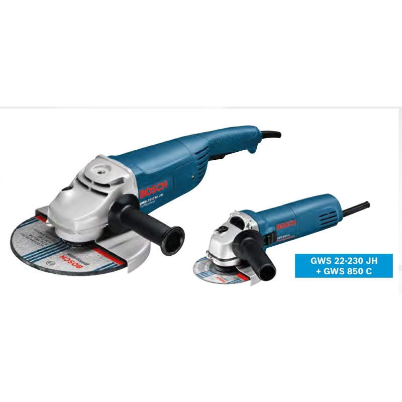 BOSCH GWS 22-230 JH úhlová bruska + BOSCH GWS 850 C úhlová bruska 0615990H1V