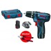 BOSCH GSR 12V-15 Aku šroubovák + Kombinované kleště Wiha 0615990K2L