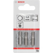 BOSCH Extra-Hart Šroubovací bit zvlášť tvrdý, HEX 5, 25 mm 2607001726