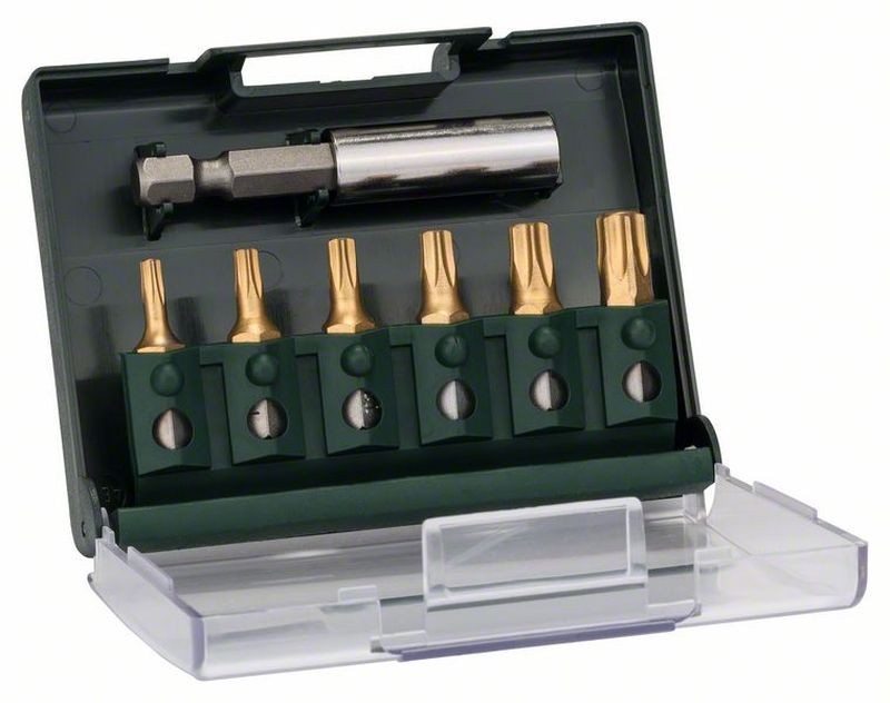 BOSCH 7dílná sada titanových šroubovacích bitů pro šrouby s vnitřní drážkou Torx (T) 2609255983 BOSCH 7dílná sada titanových šroubovacích bitů pro šrouby s vnitřní drážkou Torx (T) 2609255983