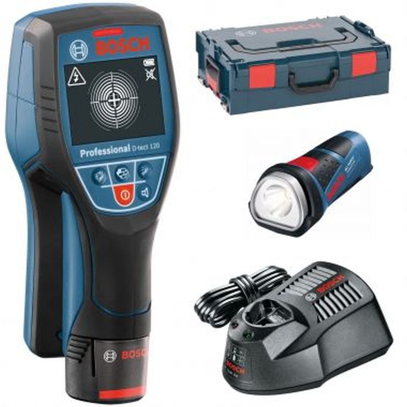 BOSCH D-TECT 120 detektor + GLI 10,8 V-LI akumulátorová svítilna 06159940JW BOSCH D-TECT 120 detektor + GLI 10,8 V-LI akumulátorová svítilna 06159940JW