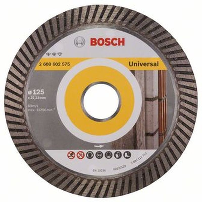 BOSCH Expert for Universal Turbo Diamantový dělicí kotouč, 125 x 22,23 x 2,2 x 12 mm 2608602575