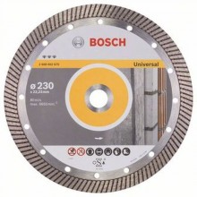 BOSCH Best for Universal Turbo Diamantový dělicí kotouč, 230 x 22,23 x 2,5 x 15 mm 2608602675