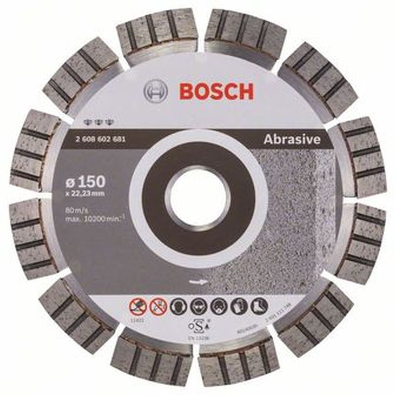 BOSCH Best for Abrasive Diamantový dělicí kotouč, 150 x 22,23 x 2,4 x 12 mm 2608602681