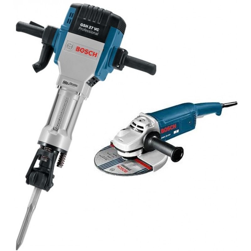 BOSCH GSH 27 VC bourací kladivo + GWS 20-230 bruska úhlová 0615990J87 BOSCH GSH 27 VC bourací kladivo + GWS 20-230 bruska úhlová 0615990J87