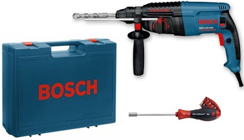 BOSCH GBH 2-26 DRE Professional vrtací kladivo s SDS-plus + šroubovák Wiha se sadou bitů 0.615.990.K00