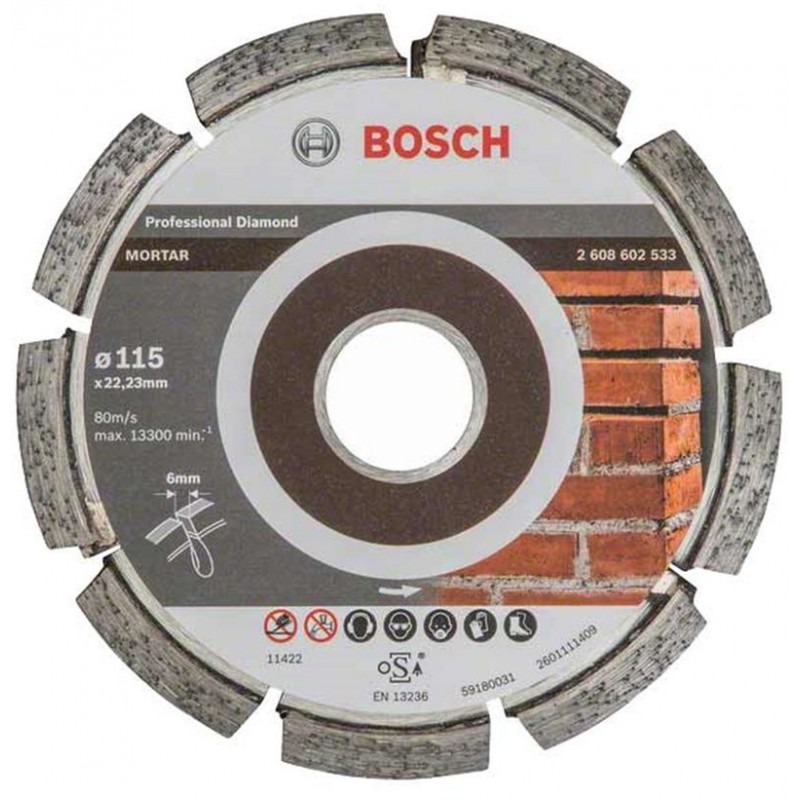 BOSCH Expert for Mortar Diamantový dělicí kotouč, 115 x 6 x 7 x 22,23 mm 2608602533