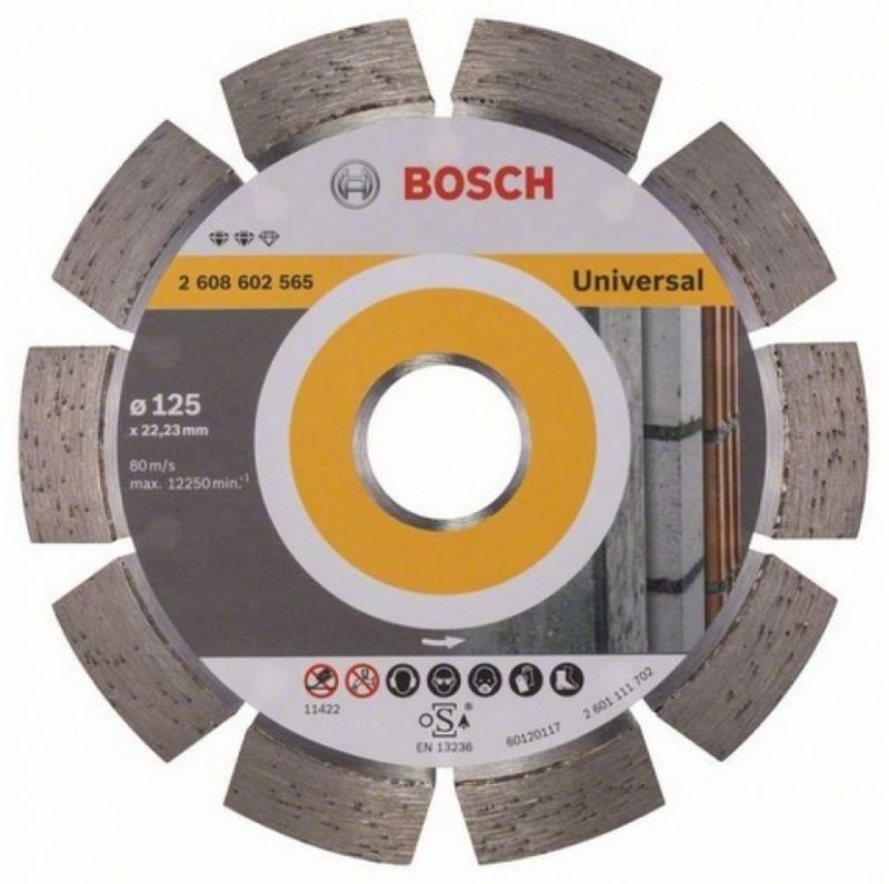 BOSCH Expert for Universal Diamantový dělicí kotouč, 125 x 22,23 x 2,2 x 12 mm 2608602565